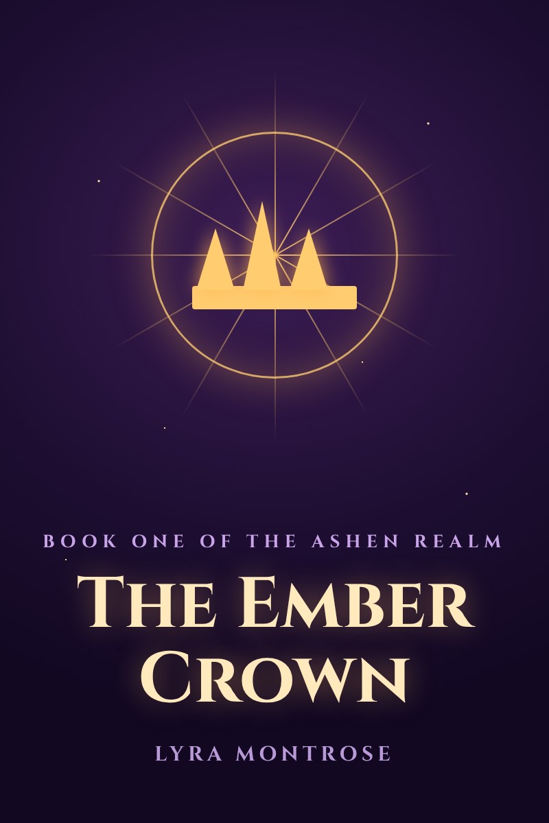Studio sample cover: The Ember Crown, an epic fantasy